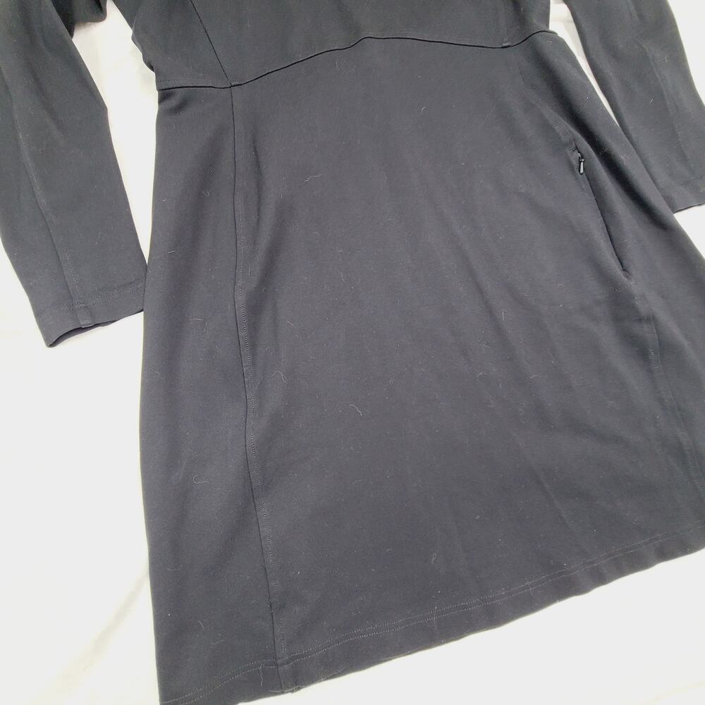 Duluth Trading Co. Women's Wearwithall Ponte Knit Dress Black Stretch Large - Picture 3 of 11